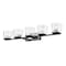 Z-Lite Bleeker Street 5 Light Vanity, Matte Black & Clear 475-5V-MB-CH - alternate 3